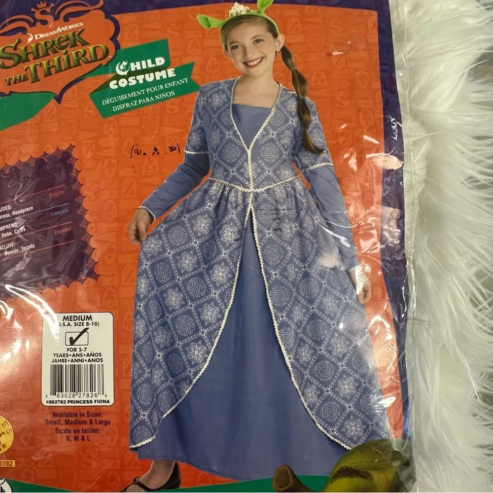 Dreamworks Shrek Princess Fiona Costume dress - Blue and Green NEW M 8-10